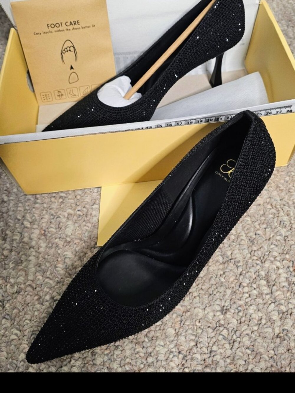 Glitter Pointed Toe Pumps W/StyleFlex Comfort NIB
